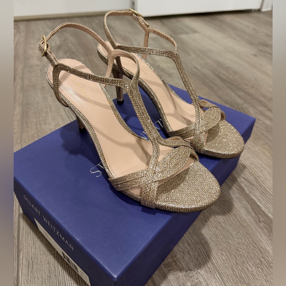 Stuart Weitzman Sunny Platinum heels